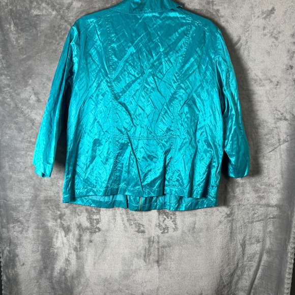 Ruby Rd. Shimmering Aqua Utility Jacket - Picture 7 of 7
